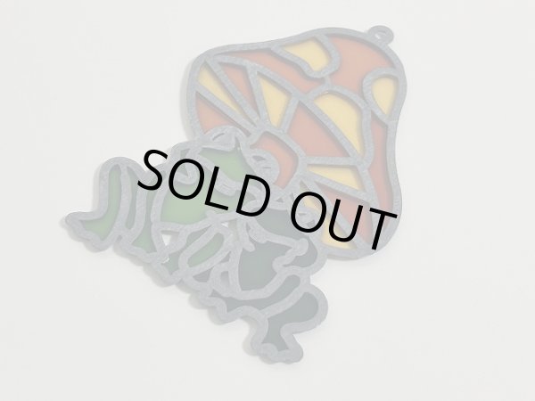 画像3: ステンドグラス風 ウォールデコ サンキャッチャー キノコ カエル 壁掛け飾り USA オールド ヴィンテージ vintage (3)