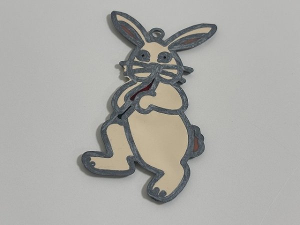 画像3: ステンドグラス風 ウォールデコ サンキャッチャー うさぎ  壁掛け飾り USA オールド ヴィンテージ vintage (3)