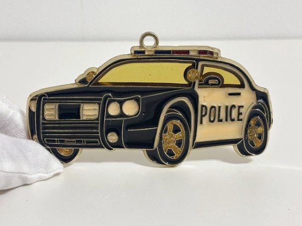 画像1: ステンドグラス風 ウォールデコ POLICE サンキャッチャー 壁掛け飾り USA オールド ヴィンテージ vintage (1)