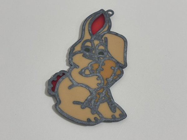 画像3: ステンドグラス風 ウォールデコ サンキャッチャー うさぎ  壁掛け飾り USA オールド ヴィンテージ vintage (3)