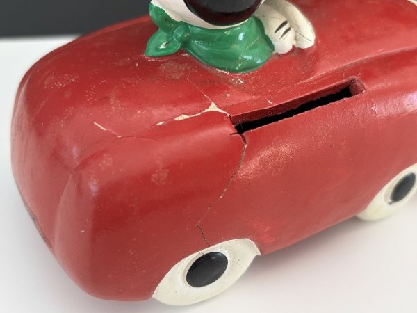 画像6: アウトレット 1970's Determined社製 ヴィンテージ スヌーピー 車 レッドカー 貯金箱 vintage USA SNOOPY BANK (6)
