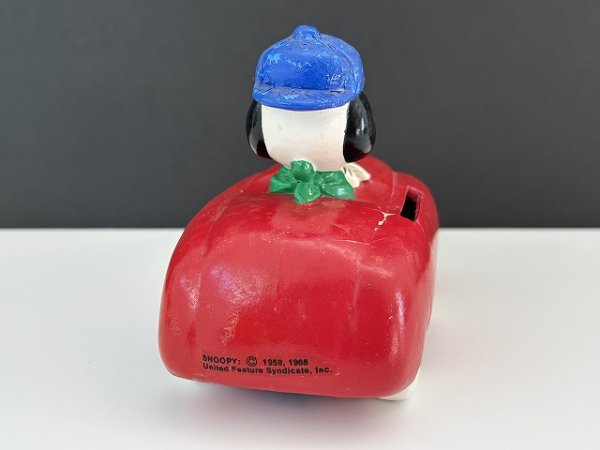 画像7: アウトレット 1970's Determined社製 ヴィンテージ スヌーピー 車 レッドカー 貯金箱 vintage USA SNOOPY BANK (7)