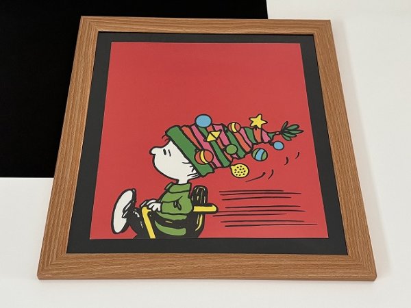 画像2: 1983年 スヌーピー ライナス フレーム ポスター USA SNOOPY ピーナッツ PEANUTS ヴィンテージ (2)