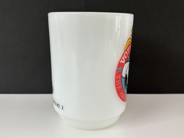 画像2: ファイヤーキング マグカップ スヌーピー マグ プレジデント NO.2 PEANUTS 大統領選 Fire-king SNOOPY USA ヴィンテージ (2)