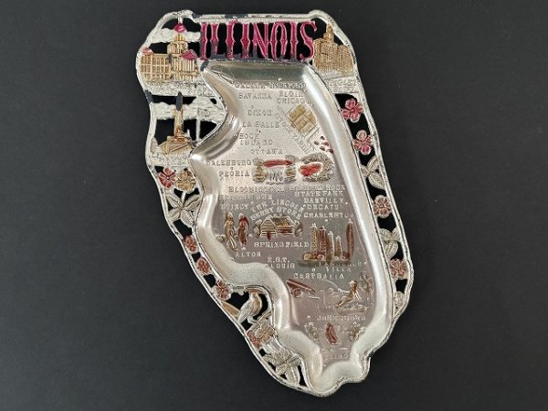 画像2: USA ヴィンテージ スーベニア アッシュトレイ イリノイ州 Illinois 灰皿  vintage souvenir ashtray (2)