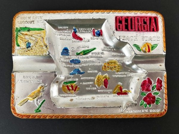 画像2: USA ヴィンテージ スーベニア アッシュトレイ ジョージア州 Georgia 灰皿  vintage souvenir ashtray (2)