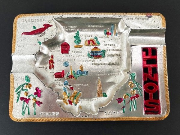 画像2: USA ヴィンテージ スーベニア アッシュトレイ イリノイ州 Illimois 灰皿  vintage souvenir ashtray (2)