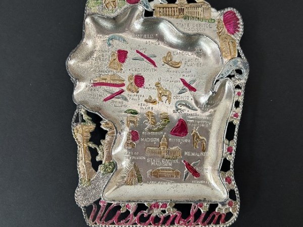 画像2: USA ヴィンテージ スーベニア アッシュトレイ ウィスコンシン州 Wisconsin 灰皿  vintage souvenir ashtray (2)