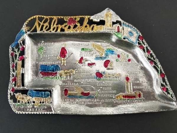 画像2: USA ヴィンテージ スーベニア アッシュトレイ ネブラスカ州 Nebraska 灰皿  vintage souvenir ashtray (2)