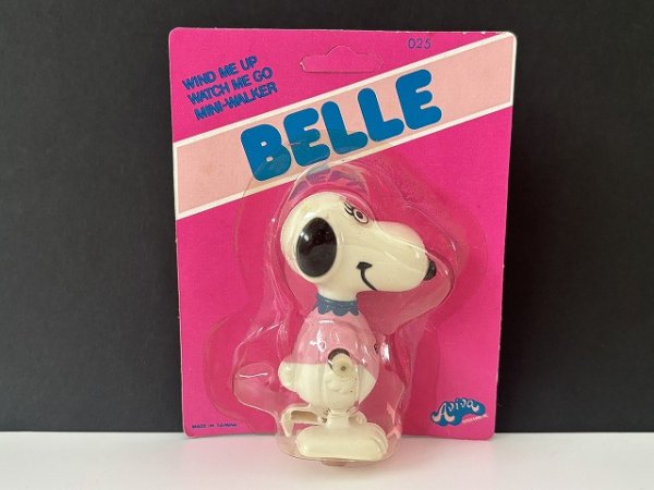 画像1: 1970's AVIVA スヌーピー ベル BELLE WIND-UP TOY 未開封 ヴィンテージ PEANUTS (1)