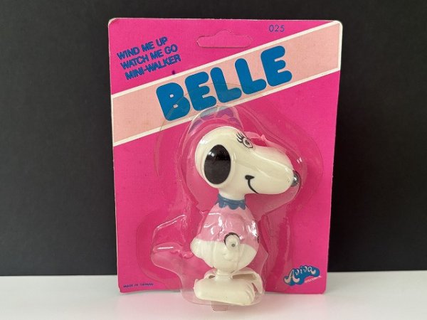 画像1: 1970's AVIVA スヌーピー ベル BELLE WIND-UP TOY 未開封 ヴィンテージ PEANUTS (1)