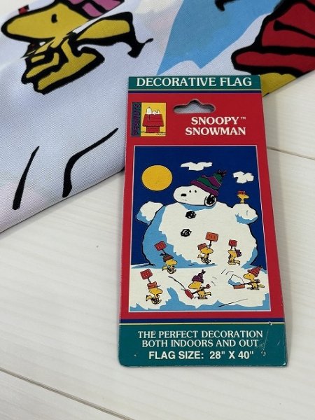 画像4: 未使用 タグ付き スヌーピー ウッドストック BIG FLAG フラッグ SNOOPY PEANUTS USA (4)