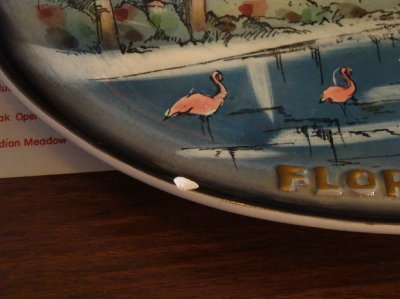 画像2: ビンテージ アンティーク 灰皿 スーベニアアシュトレイ フロリダ(USA FLORIDA vintage Antique ashtray)