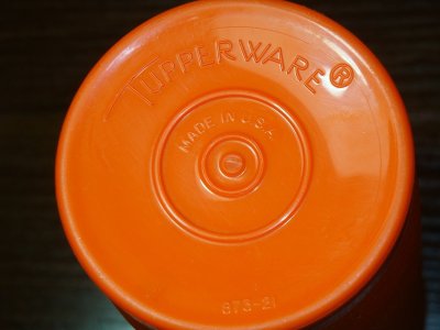 画像1: TUPPERWARE タッパーウェア ビンテージ16ozタンブラー オレンジ(made in USA)