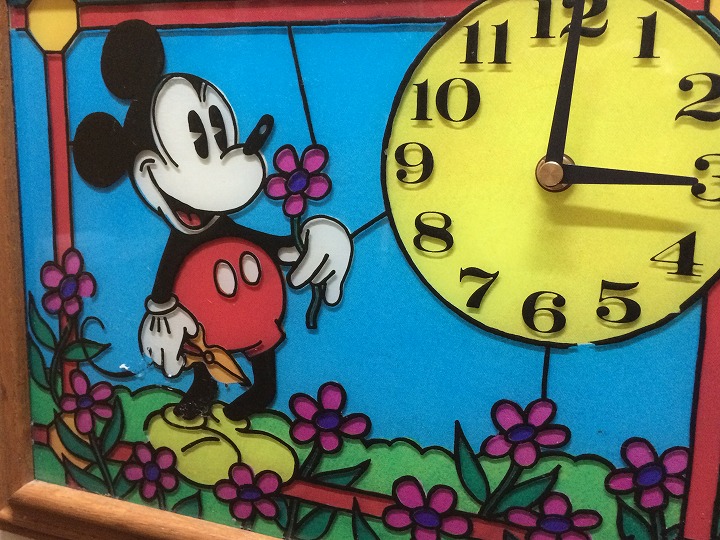レア!! ミッキーマウス ディズニー ウォールクロック ヴィンテージ アンティーク 壁掛け時計 DISNEY