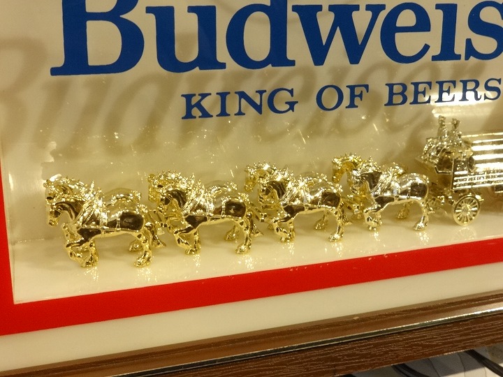 Budweiser バドワイザー ビンテージ ライトクロック サイン ノベルティ