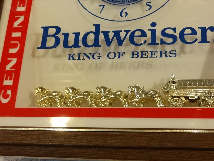Budweiser バドワイザー ビンテージ ライトクロック サイン ノベルティ 