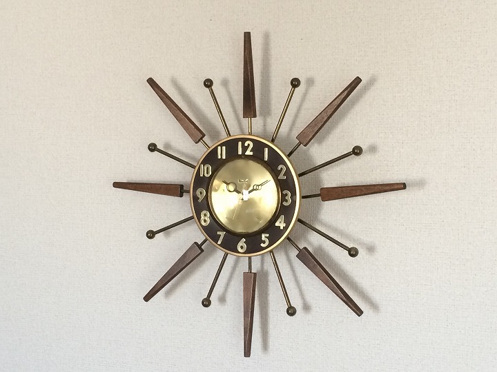 ビンテージ ミッドセンチュリー 時計 1960年代 当時物 USA製 買付品-