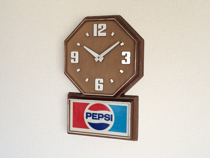 ビンテージ PEPSI ペプシコーラ ウォールクロック 壁掛け時計 vintage