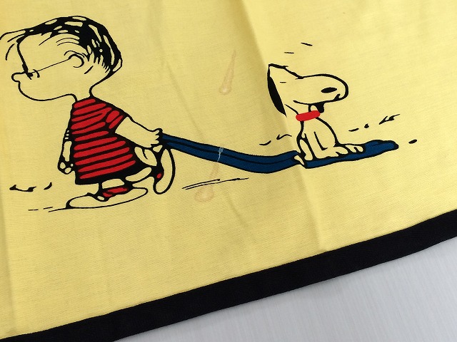 ビンテージ スヌーピー カーテン ファブリック 生地 1960 S Snoopy Peanuts