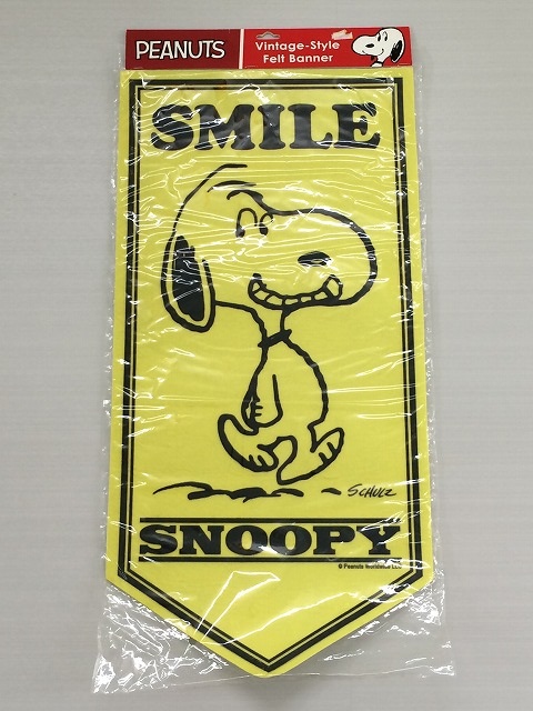 スヌーピー フェルト バナー Banner 1970'sデザイン SMILE スマイル USA