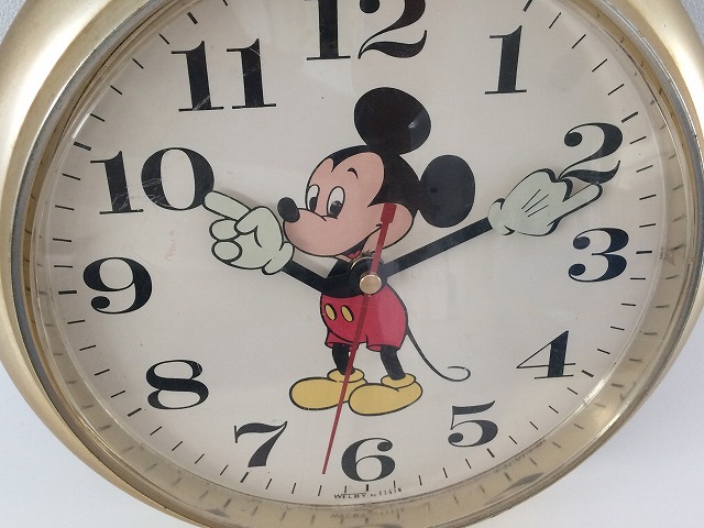 レア Elgin社製 ミッキーマウス ディズニー ウォールクロック ヴィンテージ アンティーク 壁掛け時計 Disney