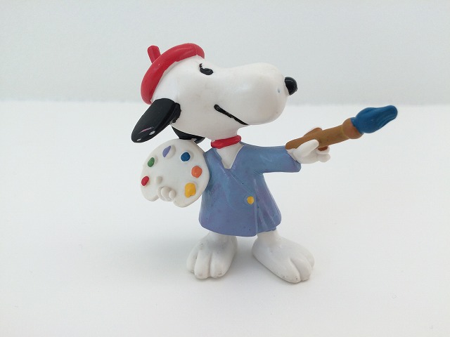 Usa Determined社製 スヌーピー ヴィンテージ Pvc フィギュア 画家 絵描き Peanuts Snoopy