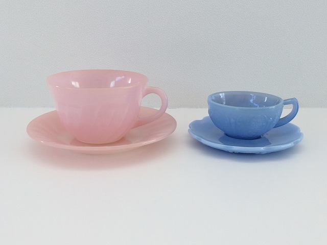 JEANNETTE ジャネット デルファイトブルー チャイルドTea Set 14P フルセット チェリーブロッサム 1930's 1940's