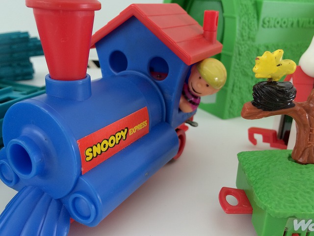 ビンテージ スヌーピー AVIVA社製 SNOOPY TRAIN SET 箱付き 1970's