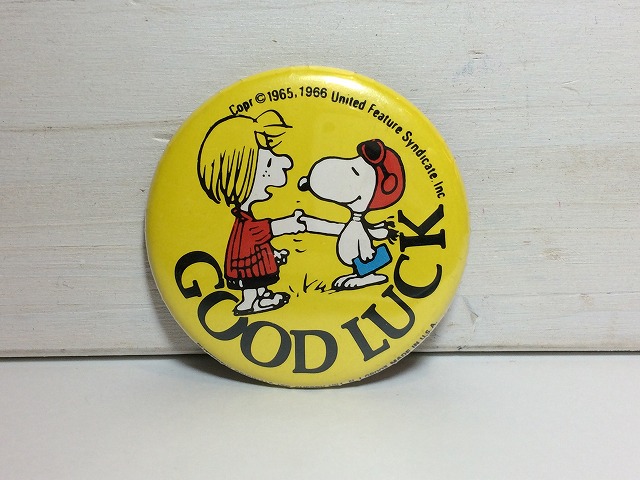 スヌーピー Snoopy フライングエース ペパーミントパティ ビンテージ 缶バッジ 缶バッチ Usa Vintage