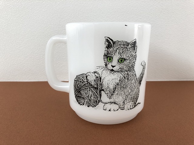 グラスベイク CAT キャット 猫 ネコ ねこ マグ ヴィンテージ Glasbake