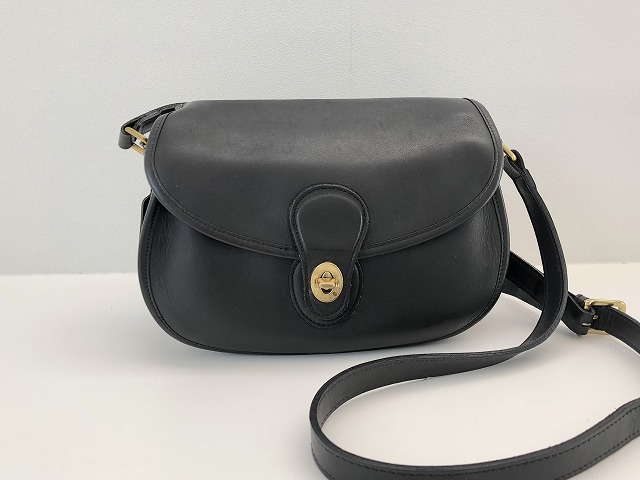 オールドコーチ OLD COACH レザーバッグ 黒 ブラック ショルダーバッグ ハンドバッグ ヴィンテージ USA