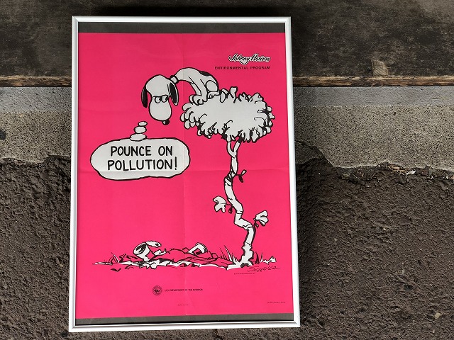 1970 S ヴィンテージ スヌーピー ポスター Johnny Horizon Snoopy Poster Peanuts Usa