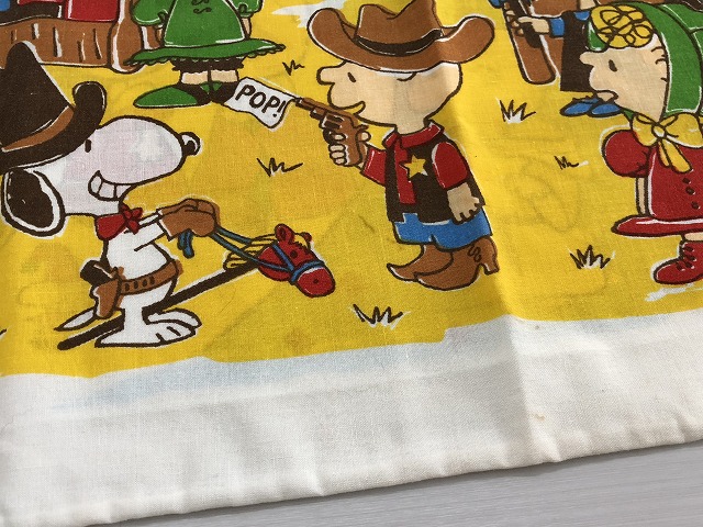 ヴィンテージ スヌーピー ピローケース 枕カバー 生地 Snoopy Peanuts Usa