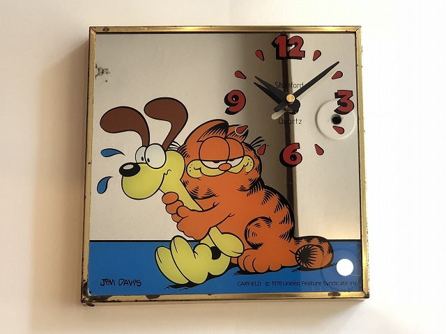 ガーフィールド Garfield ヴィンテージ ミラー ウォールクロック 