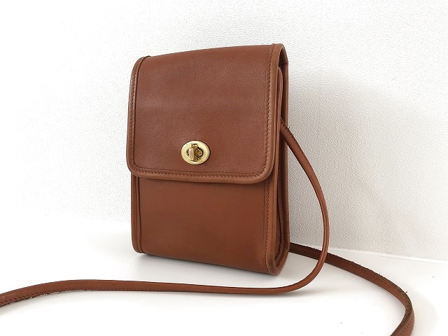 【美品】　COACH／オールドコーチ　ショルダーバッグ　茶／ブラウン