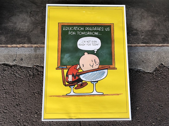 1970 S チャーリーブラウン Hallmark ヴィンテージ ポスター スヌーピー Usa Snoopy Poster Peanuts