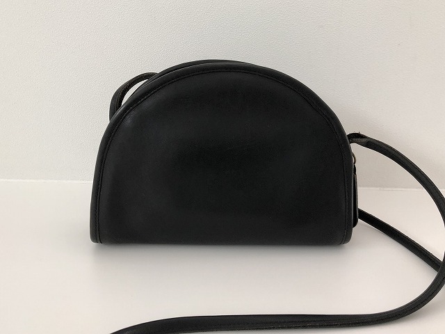 【極美品 希少デザイン】ハーフムーン オールド コーチ ショルダーバッグ  黒marons_COACH