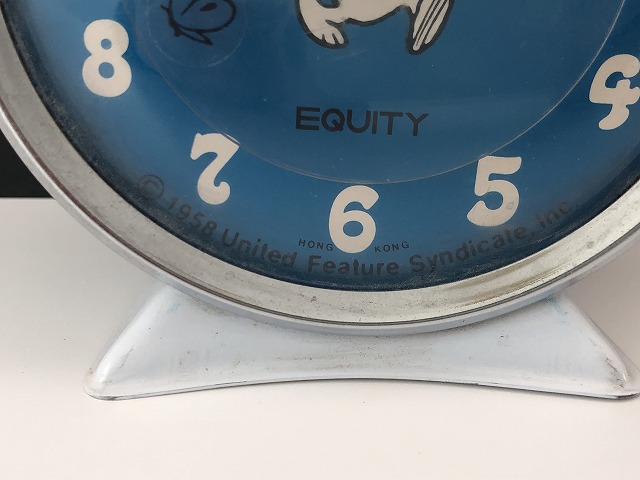 1980s Equity スヌーピー 目覚まし時計 時計 クロック PEANUTS 