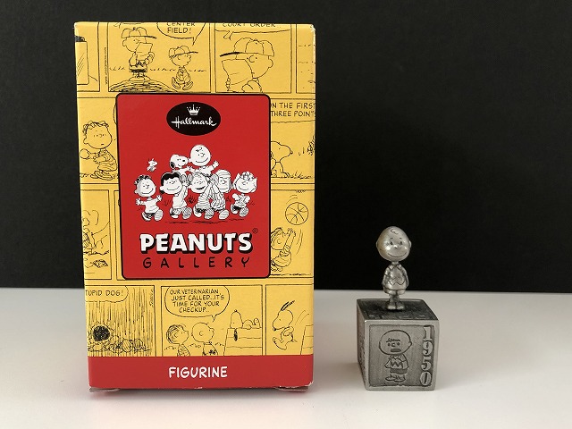 HALLMARK チャーリーブラウン 箱付き PEANUTS GALLERY 2000年 pewter フィギュア オールド USA ヴィンテージ  スヌーピー [pe-103] - キャラクタードール