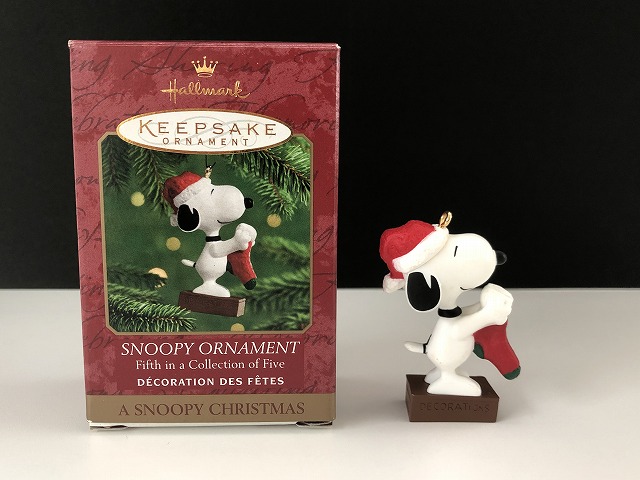 スヌーピー Hallmark オーナメント クリスマス サンタ 箱入り Keepsake Peanuts Snoopy ヴィンテージ