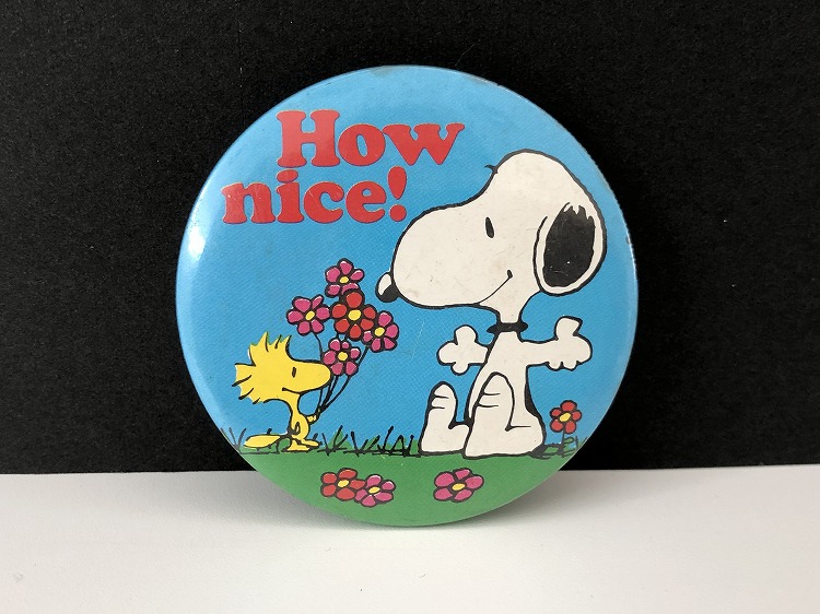 MADE IN ENGLAND スヌーピー SNOOPY ヴィンテージ ミラー 鏡 缶バッジ型 USA vintage 1970's 1980's
