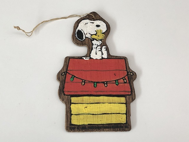 スヌーピー ウッドストック 1970s ヴィンテージ 木製 WOOD クリスマス オーナメント Christmas SNOOPY PEANUTS USA