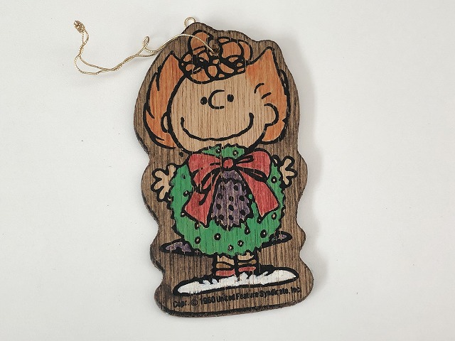 スヌーピー サリー 1970s ヴィンテージ 木製 WOOD クリスマス オーナメント Christmas SNOOPY PEANUTS USA