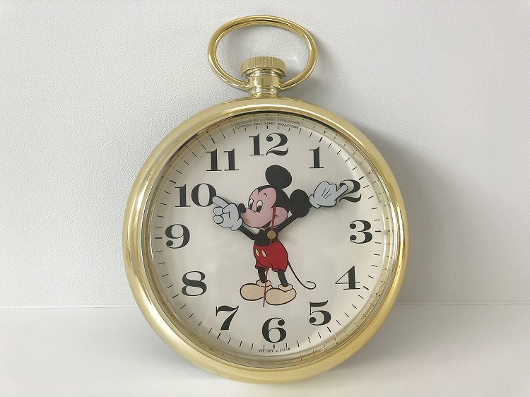 レア Elgin社製 ミッキーマウス ディズニー ウォールクロック ヴィンテージ アンティーク 壁掛け時計 Disney