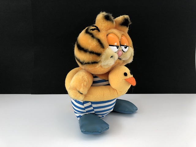大阪USA ヴィンテージ ガーフィールド 水中メガネ アヒルの浮き輪 ぬいぐるみ Garfield 1980s [ga-324] ガーフィールド