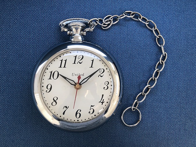 1950's 1960's UNITED社製 ユナイテッド ポケットウォッチ型 懐中時計型 ヴィンテージ アンティーク ウォールクロック  ミッドセンチュリー 壁掛け時計 vintage USA