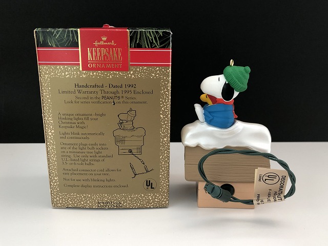 スヌーピー HALLMARK LIGHT オーナメント 箱入り KEEPSAKE PEANUTS SNOOPY ヴィンテージ