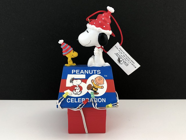 スヌーピー ウッドストック ドッグハウス クリスマス オーナメント 50周年 PEANUTS オールド USA ヴィンテージ