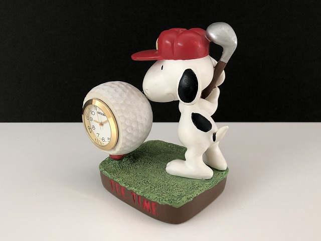 スヌーピー ゴルフ 置時計 Snoopy Peanuts Usa オールド ヴィンテージ